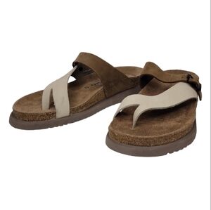 Mephisto Helen Air Relax Men's Leather Cork Footbed Comfort Sandals Sz 8